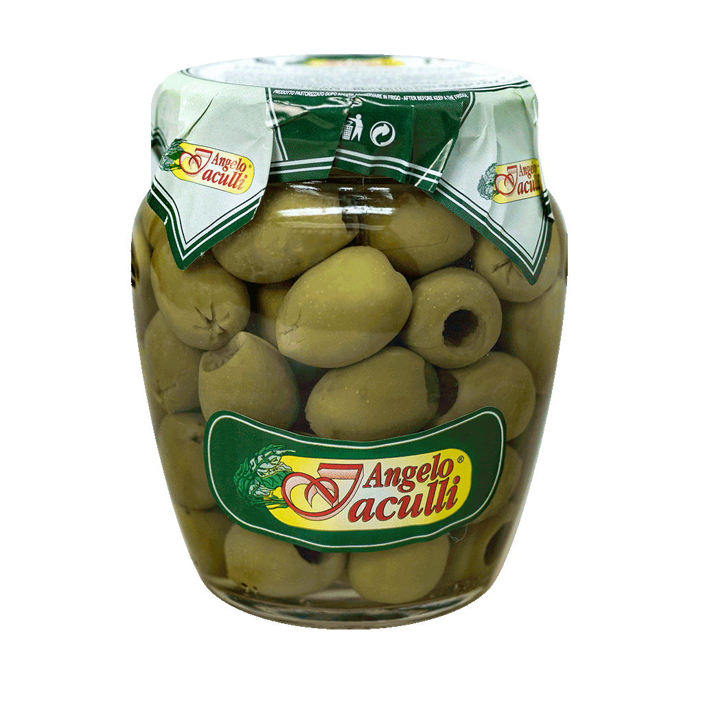 Pitted green olives - pickled in brine