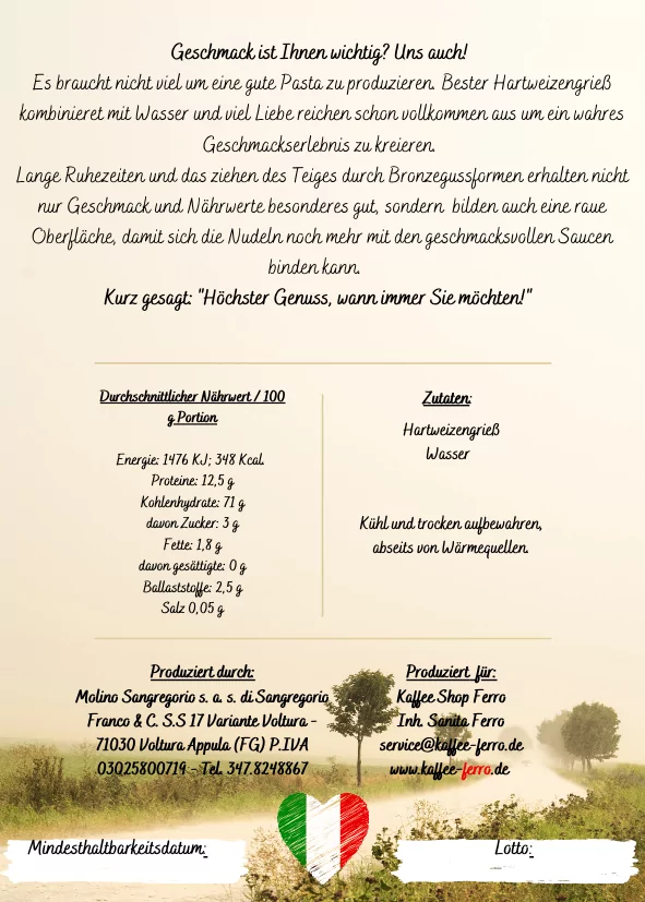 Gourmet Pasta „Spaghetti“ - by Kaffee Shop Ferro – Bild 6
