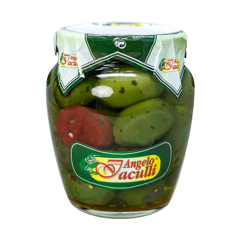 Zerdrückte grünen Oliven (Pikant) - eingelegt in Sonnenblumenöl